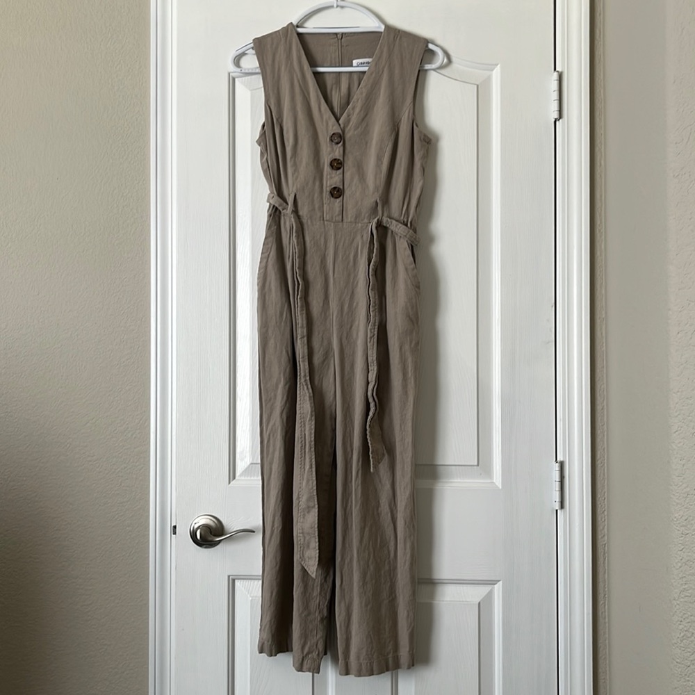 Full Length Cream Jumpsuit